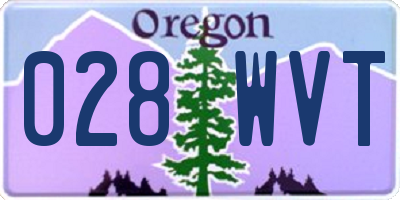 OR license plate 028WVT
