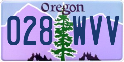 OR license plate 028WVV