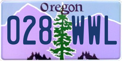 OR license plate 028WWL