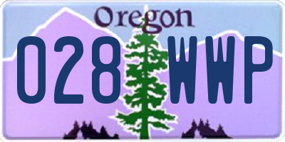 OR license plate 028WWP