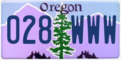 OR license plate 028WWW