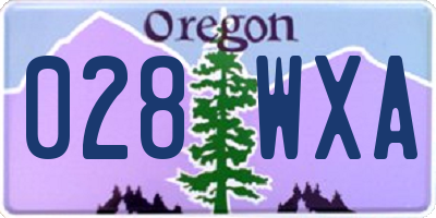 OR license plate 028WXA