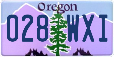 OR license plate 028WXI
