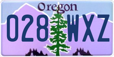 OR license plate 028WXZ