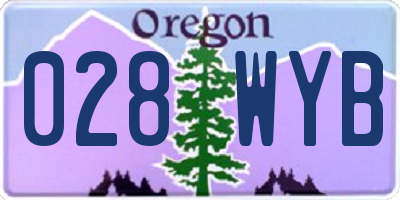 OR license plate 028WYB