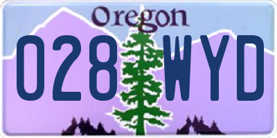 OR license plate 028WYD