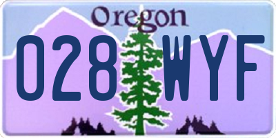 OR license plate 028WYF