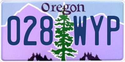 OR license plate 028WYP