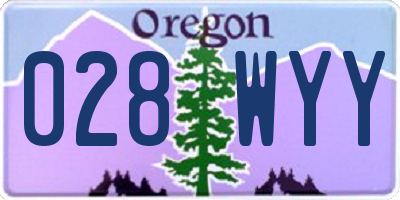 OR license plate 028WYY