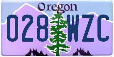 OR license plate 028WZC