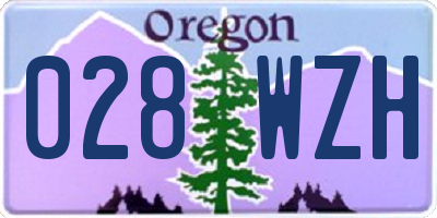 OR license plate 028WZH