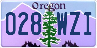 OR license plate 028WZI