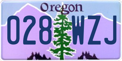 OR license plate 028WZJ