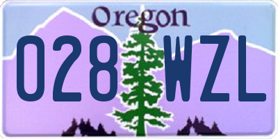 OR license plate 028WZL