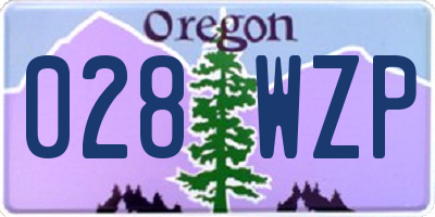 OR license plate 028WZP