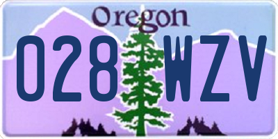 OR license plate 028WZV