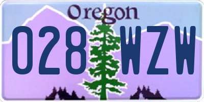 OR license plate 028WZW