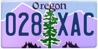 OR license plate 028XAC