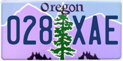 OR license plate 028XAE