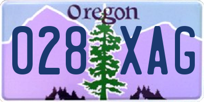 OR license plate 028XAG