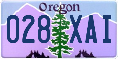 OR license plate 028XAI