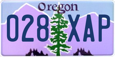 OR license plate 028XAP