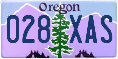 OR license plate 028XAS