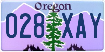 OR license plate 028XAY