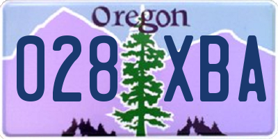 OR license plate 028XBA