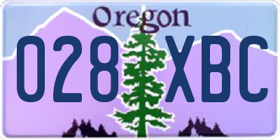 OR license plate 028XBC