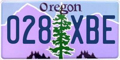 OR license plate 028XBE