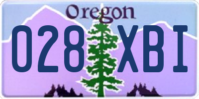 OR license plate 028XBI