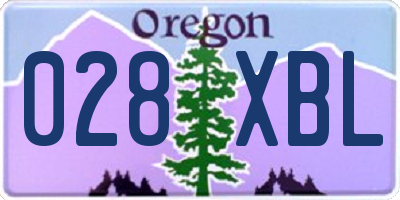 OR license plate 028XBL
