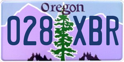 OR license plate 028XBR