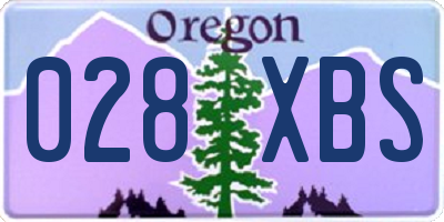OR license plate 028XBS