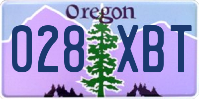 OR license plate 028XBT