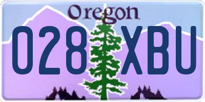 OR license plate 028XBU