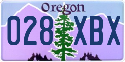 OR license plate 028XBX