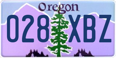 OR license plate 028XBZ