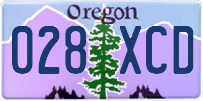OR license plate 028XCD