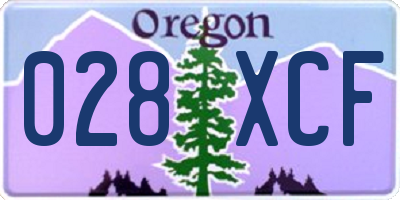 OR license plate 028XCF