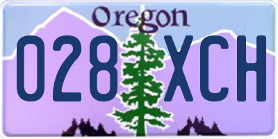 OR license plate 028XCH