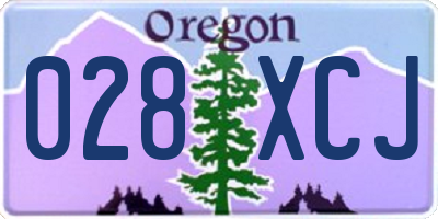 OR license plate 028XCJ