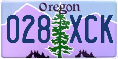 OR license plate 028XCK