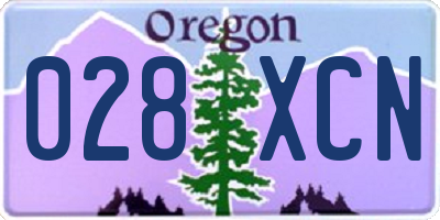 OR license plate 028XCN