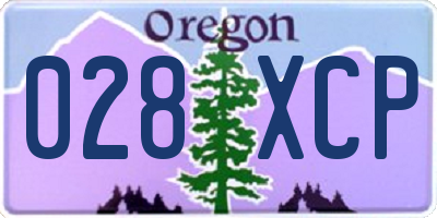 OR license plate 028XCP