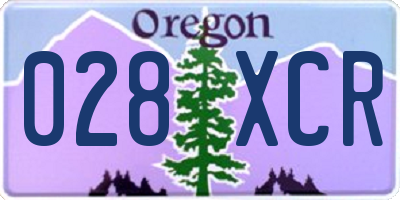 OR license plate 028XCR