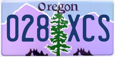 OR license plate 028XCS