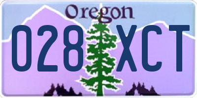 OR license plate 028XCT