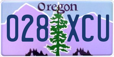 OR license plate 028XCU